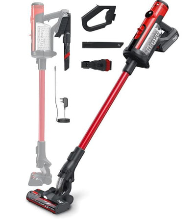 Numatic Henry Quick Cordless Bagged Stick Vacuum Cleaner - RED (NEW) - Super Vacs Vacuums