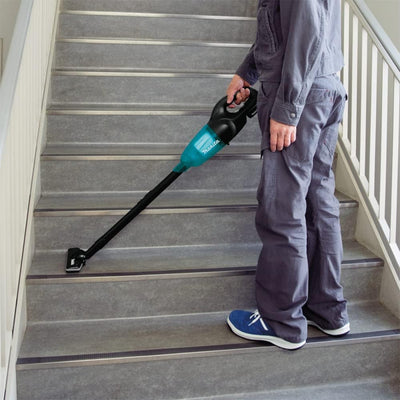 MAKITA Cordless Battery Stick Vacuum DCL180ZB 18V LXT, Black/Clear Teal (Tool Only) - Super Vacs Vacuums
