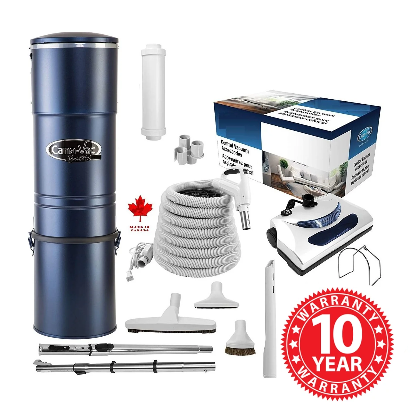 CanaVac Signature ACAN690 Central Vacuum Cleaner - flow through Motor - Up to 8,000 Sq Ft