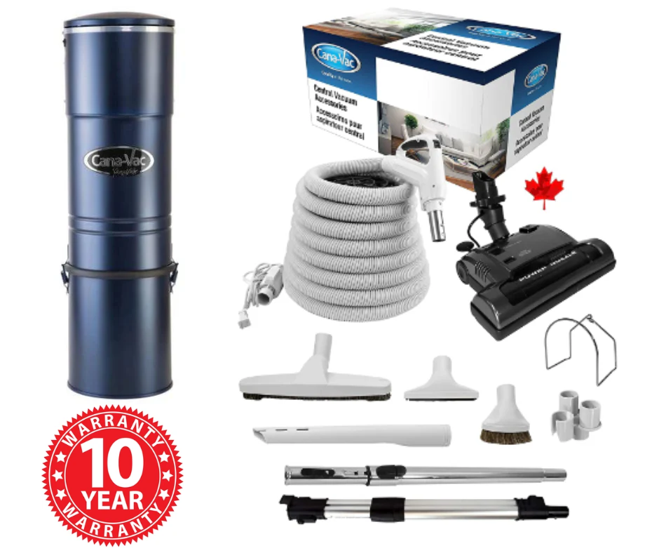 CanaVac Signature ACAN690 Central Vacuum Cleaner - flow through Motor - Up to 8,000 Sq Ft
