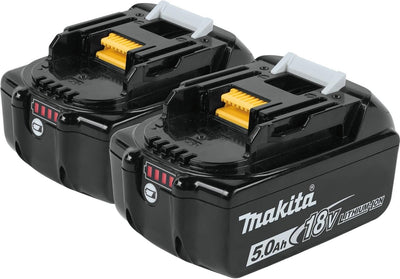 Makita 2x 18V LXT® Lithium-Ion Battery and Dual Port Charger Starter Pack (5.0Ah) Y-00359 - Super Vacs Vacuums