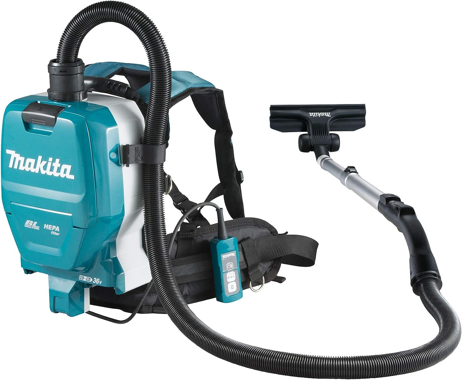 Makita Cordless Backpack Vacuum DVC261ZX11 18Vx2 LXT with HEPA Filter (2.0 L) - Super Vacs Vacuums