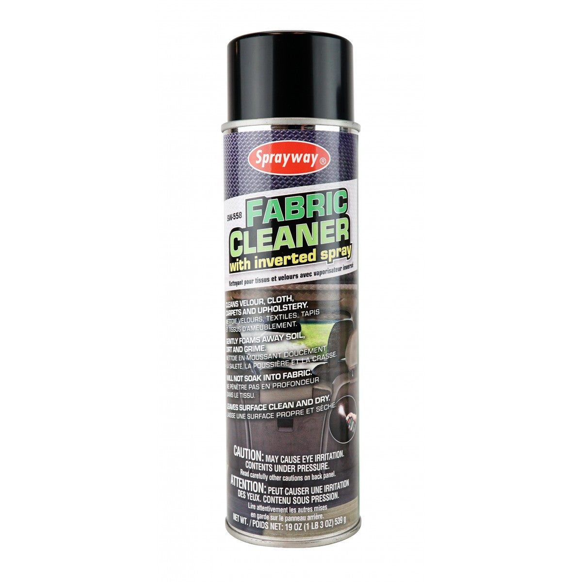 Foam Fabric Cleaner - with Inverted Spray - 19 oz (539 g) - Sprayway 558W - Super Vacs Vacuums