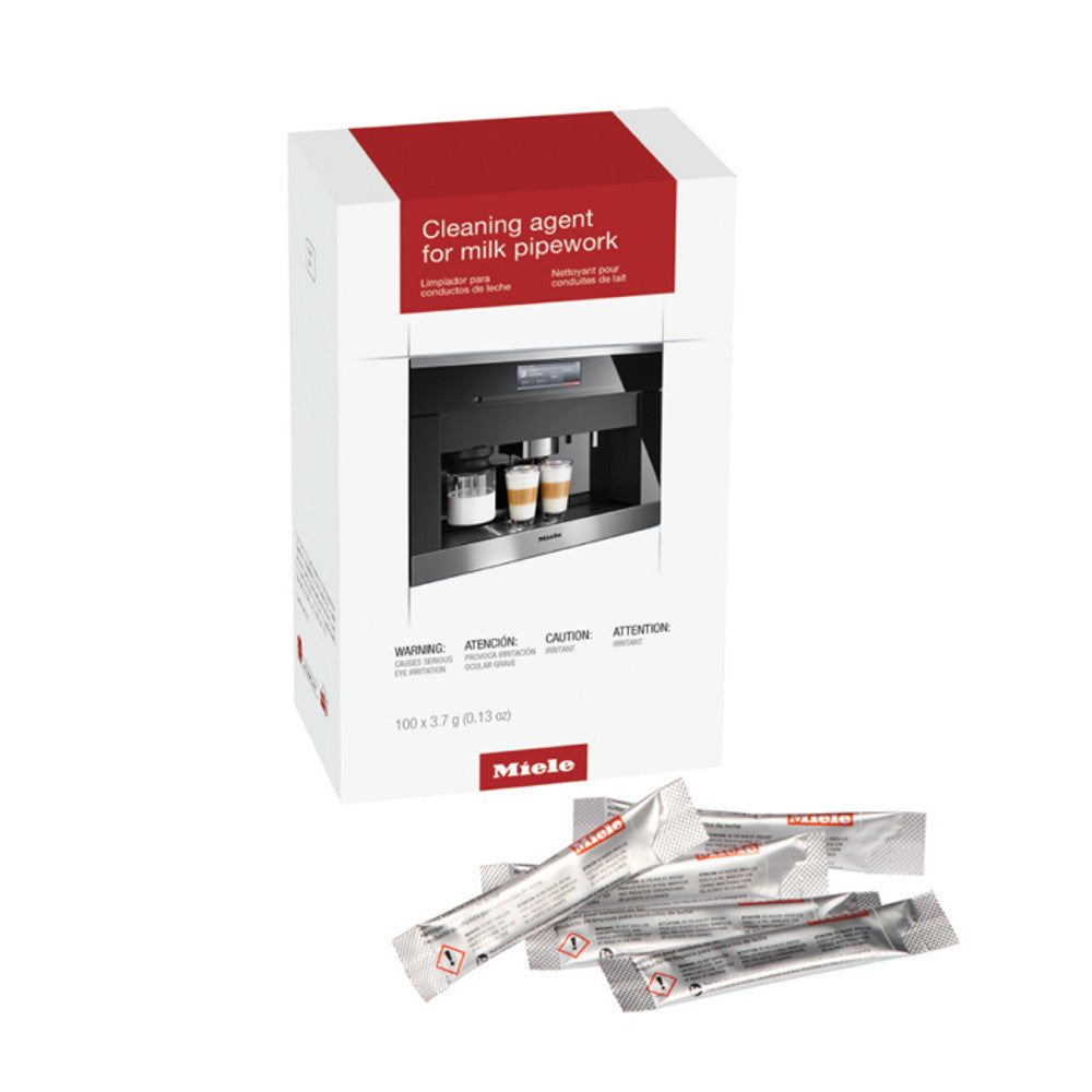 MIELE CLEANING SOLUTION FOR MILK PIPEWORK IN AUTOMATIC COFFEE MACHINES - 100PK - Super Vacs Vacuums