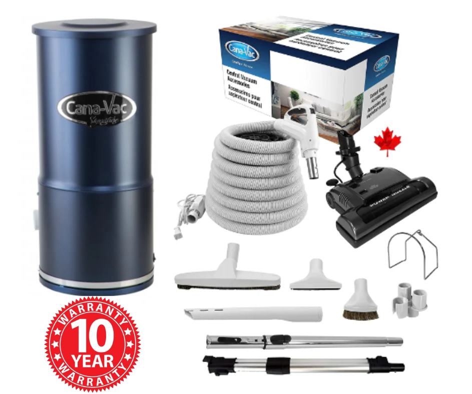 CanaVac Signature CONDO ACAN490 Central Vacuum Cleaner + Bundle