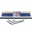 Side Clipped Fine Flagged Tip Push Broom - 54" handle - Grey - Super Vacs Vacuums