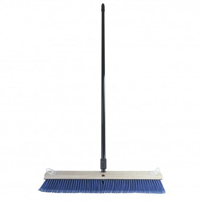 Side Clipped Fine Flagged Tip Push Broom - 54" handle - Grey - Super Vacs Vacuums