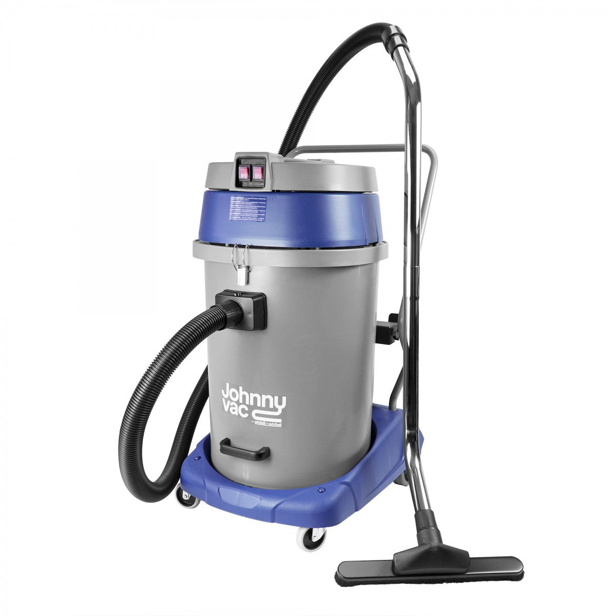 Wet & Dry Commercial Vacuum - Capacity of 15 gal (57 L) - 2 Motors - 10' (3 m) Hose - Metal Wands - Brushes and Accessories Included - Ghibli 15351250210 - Super Vacs Vacuums
