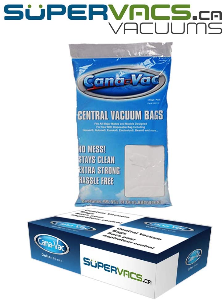 CanaVac 060115 Central Vacuum Bags (3 pack) - Super Vacs