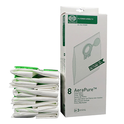 SEBO D-Series Ultra Bags (8 Bags) - Super Vacs