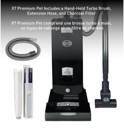 SEBO Automatic X7 Premium Pet Black - Commercial Upright Vacuum - Super Vacs Vacuums