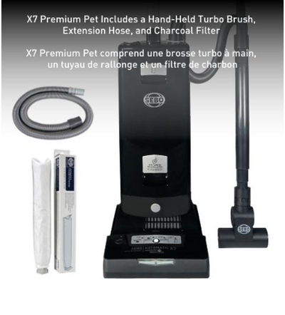 SEBO Automatic X7 Premium Pet Black - Commercial Upright Vacuum - Super Vacs Vacuums