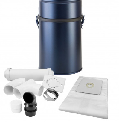 Canavac LS590 with SEBO Standard Central Vacuum Kit with ET-1F2 12" Power Head Designed for Hard Floors and Low-High Pile Carpeting (30Ft, 35Ft Hose) - Super Vacs Vacuums