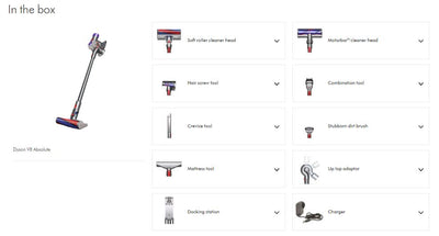 Dyson V8 Complete Absolute Cordless NEW - up to 40min running time designed for carpet and hardfloors - Super Vacs Vacuums