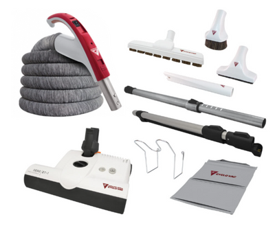Cyclovac Premium Electrical Accessory Kit with Sebo ET-1 and Hose Cover BONUS (30Ft,35Ft Hose) - Super Vacs Vacuums