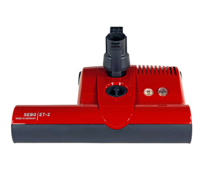 SEBO Deluxe Central Vacuum Kit with Red ET-2 15" Power Head (30Ft-35Ft) - Super Vacs Vacuums