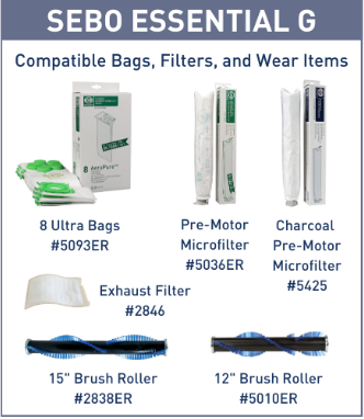 SEBO Essential G4 Commercial Upright Vacuum - Super Vacs Vacuums