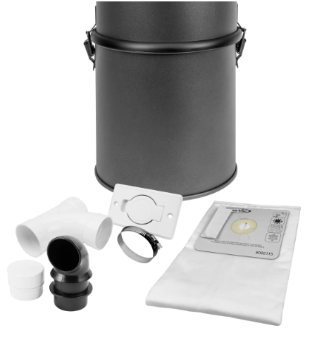 Canavac Ethos CV700 with SEBO Standard Central Vacuum Kit with ET-1F2 12" Power Head Designed for Hard Floors and Low-High Pile Carpeting (30Ft, 35Ft Hose) - Super Vacs Vacuums