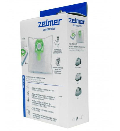 Hepa Bag for Zelmer VC1500 and VC2500 Canister Vacuum - Pack of 4 Bags + 1 Filter - Super Vacs Vacuums