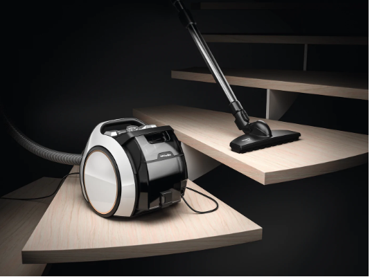 Miele Boost CX1 Parquet Bagless Canister -  (Lotus White-Rose Gold 41NCE030CDN) - Super Vacs Vacuums