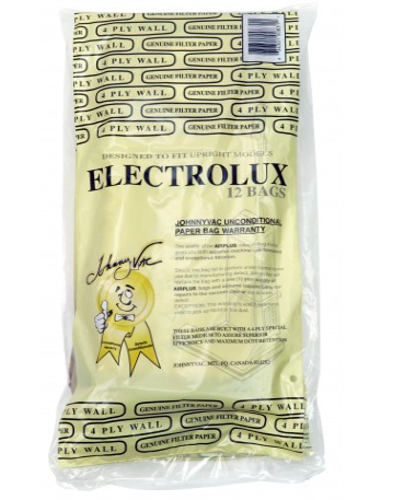 Paper Vacuum Bag for Electrolux Upright Vacuum - Style U - Pack of 12 Bags - Super Vacs Vacuums
