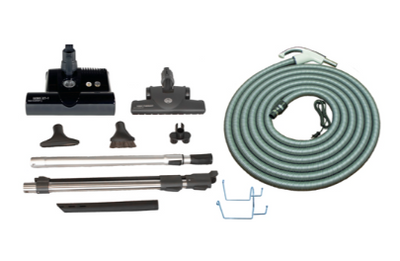 Canavac LS590 with SEBO Premium Central Vacuum Kit with ET-1 12" Power Head Designed for Hard Floors and Low-High Pile Carpeting   (30Ft, 35Ft Hose) - Super Vacs Vacuums