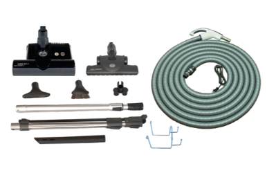 Canavac LS690 with SEBO Premium Central Vacuum Kit with ET-1 12" Power Head Designed for Hard Floors and Low-High Pile Carpeting   (30Ft, 35Ft Hose) - Super Vacs Vacuums