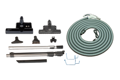 SEBO Premium Central Vacuum Kit with Black ET-2 15" Power Head (30Ft-35Ft) - Super Vacs Vacuums