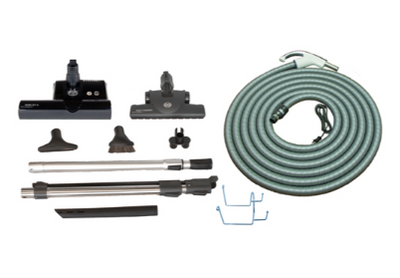 Canavac LS590 with SEBO Premium Central Vacuum Kit with ET-2 15" Power Head Designed for Hard Floors and Low-High Pile Carpeting   (30Ft, 35Ft Hose) - Super Vacs Vacuums
