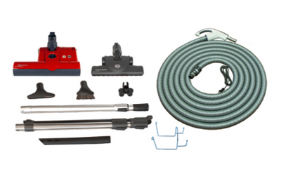 Canavac LS590 with SEBO Premium Central Vacuum Kit with ET-2 15" Power Head Designed for Hard Floors and Low-High Pile Carpeting   (30Ft, 35Ft Hose) - Super Vacs Vacuums