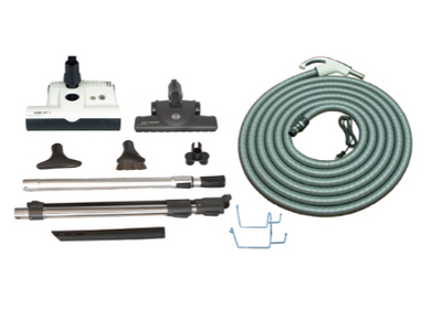 SEBO Premium Central Vacuum Kit with White ET-1 12″ Power Head (30Ft-35Ft) - Super Vacs Vacuums