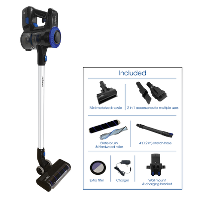 Airstream Stick Vac+ Cordless Bagless vacuum cleaner - Lightweight - 7 Accessories - Super Vacs