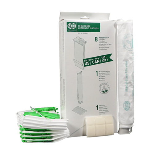 SEBO X4/X5 Service Box Bags + Filters #5828 - Super Vacs Vacuums