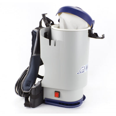JVT1W Professional Backpack Vacuum - 1.5 gal (6 L) Tank Capacity - With Complete Tool Set - HEPA Filtration - 30' (9 m) Power Cable - Cushion Shoulder Straps & Waist Belt - Super Vacs