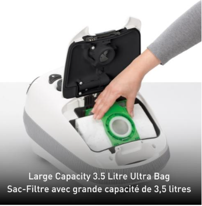 SEBO AIRBELT E1 Kombi White Canister Vacuum - Super Vacs Vacuums