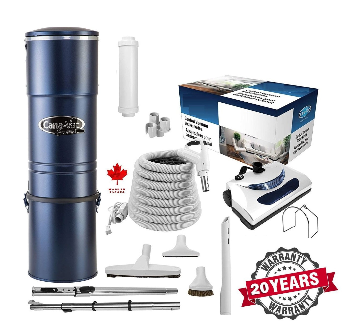 CANAVAC SIGNATURE LS790 WITH PN11 Deluxe ELECTRIC PACKAGE - FOR HOMES UP TO 10,000 SQ.F. - Super Vacs