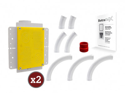 Cyclovac H725 with 2 Retraflex retractable hose inlets including attachments and the installation kit - Super Vacs