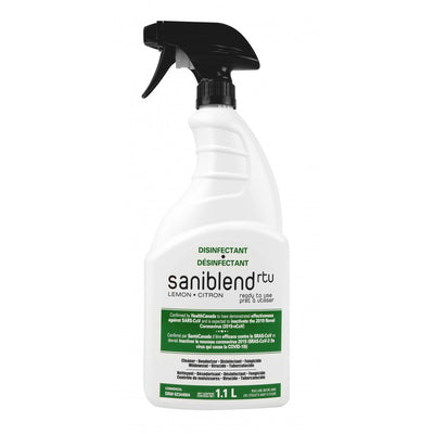 Saniblend RTU- Cleaner - Deodorizer - Disinfectant - Ready to Use - Lemon - 0.29 gal (1.1 L) - Safeblend SRTLGN4 - Disinfectant for use against coronavirus (COVID-19) DINn. 02344904 - Super Vacs