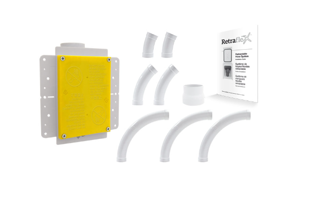 Combo Retraflex - Central vacuum H615 with 1 Retraflex retractable hose inlet including attachments and the installation kit - Super Vacs Vacuums