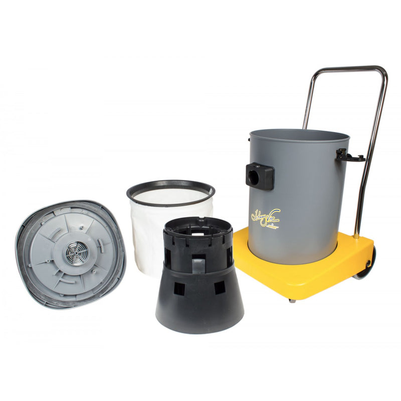 JV400 Wet & Dry Commercial Vacuum from Johnny Vac - 10 gal (38 L) Tank Capacity - 10' (3 m) Hose - Metal Wands - Brushes and Accessories Included - Super Vacs
