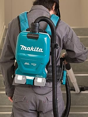 Makita Cordless Backpack Vacuum DVC261ZX11 18Vx2 LXT with HEPA Filter (2.0 L) - Super Vacs Vacuums