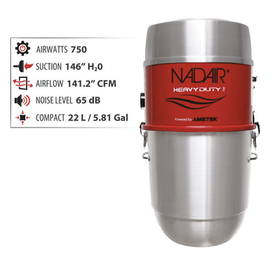 Nadair HD-750-22H Central Vacuum