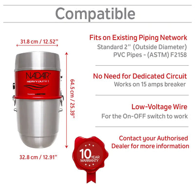 Nadair HD-750-22H Central Vacuum