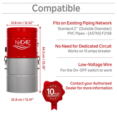 Nadair ST-700-25H Central Vacuum