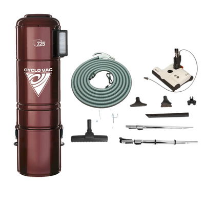 Cyclovac H725 & SEBO ET-1 Attachment Kit with 30' hose - Super Vacs Vacuums
