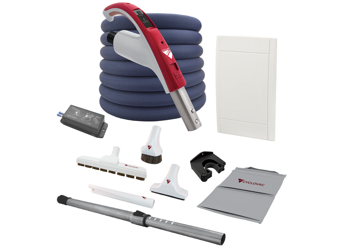 Retraflex attachments kit with SoftTouch hose and Exclusive Cyclovac handle - Wireless handle and receiver - Super Vacs Vacuums