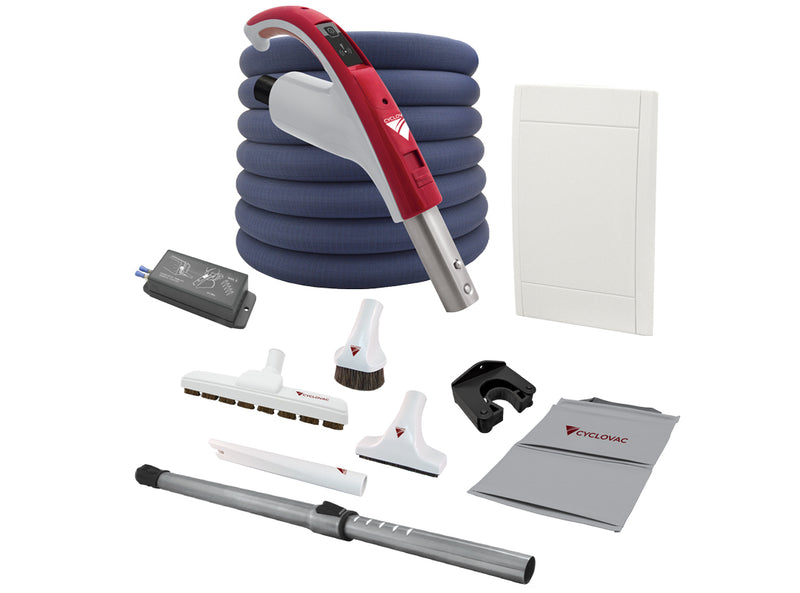 Retraflex attachments kit with SoftTouch hose and Exclusive Cyclovac handle - Wireless handle and receiver