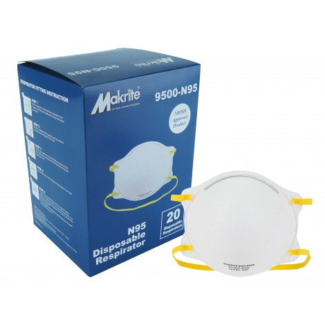 Disposable NIOSH N95 Masks - 20 per Box - White - Super Vacs Vacuums