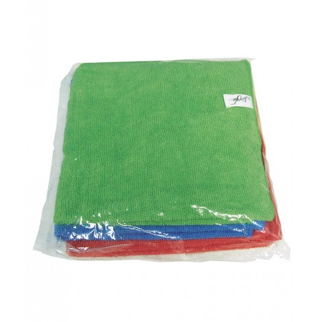 Multi-Purpose Microfiber Cloth - 16'' x 16'' (40.6 cm x 40.6 cm) - 3 Colors, Red, Green and Blue - Pack of 3 - Super Vacs Vacuums