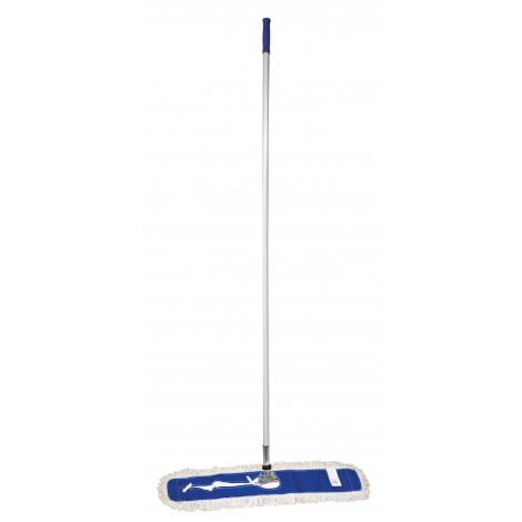 Dust Mop for Dry Floors - with 60'' Handle - 48" (121.9 cm) - White/Blue - Super Vacs Vacuums